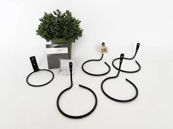 wall planter holders set of 3 black metal